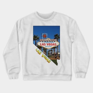 Nevada State Outline (Las Vegas Sign) Crewneck Sweatshirt